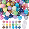 DIY Round AB-Color Resin Rhinestone Beads Bracelets Making Kits DIY-ME0001-21-1