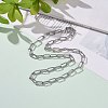 304 Stainless Steel Paperclip Chain Necklace with Toggle Clasp for Men Women NJEW-JN04139-2