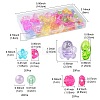 80Pcs 4 Styles Transparent Acrylic Beads MACR-FS0001-61-5