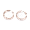 Ion Plating(IP) 304 Stainless Steel Huggie Hoop Earrings EJEW-F111B-23mm-RG-1
