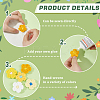 20Pcs 5 Colors Handmade Crochet Cotton Ornament Accessories AJEW-FG0004-30-4