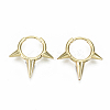 Brass Huggie Hoop Earrings EJEW-S201-212G-NF-2