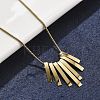 304 Stainless Steel Tassel Pendant Necklaces NEJW-V001-13G-1
