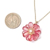 Glass Pendant Necklaces NJEW-MZ00112-6