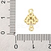 Brass Clear Cubic Zirconia Connector Charms/Links FIND-L019-07G-02-3