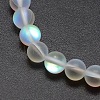 Synthetic Moonstone Beads Strands X-G-F142-10mm-01-3