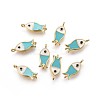 Brass Enamel Links connectors KK-F783-15-2