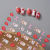 5Pcs 5 Style PET Plastic Decorative Sticker MRMJ-SP0001-25-5