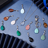 12Pcs 12 Colors Gemstone Pendant Decorations FIND-PH0004-39-2