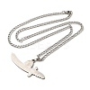 Non-Tarnish Sword Pendant Necklaces NJEW-C043-03P-2