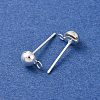 Brass Stud Earring Findings KK-G604-01S-02-2