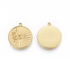 Ion Plating(IP) 304 Stainless Steel Pendant Rhinestone Settings STAS-N097-252LG-1