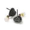 Rack Plating Brass Micro Pave Cubic Zirconia Stud Earring EJEW-C102-09EB-2