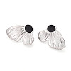 304 Stainless Steel Enamel Stud Earrings EJEW-T047-33P-B-1