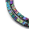 Electroplated Natural Lava Rock Beads Strands G-A256-B01-01A-2