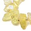Electroplated Natural Quartz Crystal Beads Strands G-F800-F10-3
