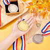 3Pcs 3 Colors Zinc Alloy Blank Medal AJEW-FG0002-59-3