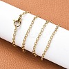 Trendy Unisex 304 Stainless Steel Cable Chain Necklaces NJEW-L043-16G-4