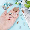 10Pcs 5 Styles Natural Lepidolite & New Jade & Flower Amazonite & Red Aventurine PALLOY-AR00012-3