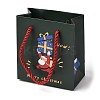 Christmas Santa Claus Printed Paper Gift Bags with Cotton Handles LS-CARB-F013-01-1