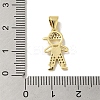 Rack Plating Brass Micro Pave Cubic Zirconia Pendants KK-P272-16A-G-3