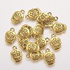 Mexico Holiday Day of the Dead Sugar Skull Tibetan Style Alloy Metal Pendants LS-X-TIBEP-21061-AG-FF-1