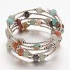 Natural Amazonite Wrap Bracelets BJEW-JB02650-04-1