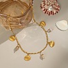 Summer Beach Natural Shell & 304 Stainless Steel Shell Shape Pendant Necklaces for Women LS-NJEW-A059-01G-1