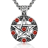 Star Stainless Steel Rhinestone Pendant Necklaces for Men LS-PW-WG30879-03-1