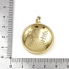 Brass Enamel & Micro Pave Cubic Zirconia Pendants KK-M322-06G-01-3
