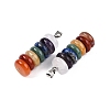 Chakra Theme Natural Amethyst & Topaz Jade & Red Agate & Quartz Crystal & Red Jasper & Lapis Lazuli & Green Aventurine Pendants G-N344-06B-2