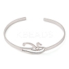 201 Stinless Steel God Eye of Horus Cuff Bangles for Women BJEW-P337-01P-2