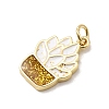 Brass Enamel Pendants KK-P338-39G-01-2