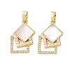 Brass Micro Pave Cubic Zirconia Pendants KK-U070-23G-1