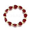 Valentine's Day ABS Imitation Pearl Beads Stretch Bracelets for Women BJEW-D317-08B-G-4