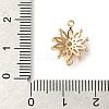 Brass Pave Clear Cubic Zirconia Connector Charms KK-G503-27G-3