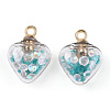 Glow in the Dark Luminous Glass Pendants GLAA-YWC0001-01C-1