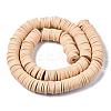 Flat Round Handmade Polymer Clay Beads CLAY-R067-12mm-53-3