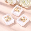 304 Stainless Steel Flat Round Stud Earrings EJEW-F396-01G-02-4