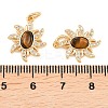 Natural Tiger Eye Pendants KK-H538-15G-3