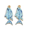304 Stainless Steel Enamel Pendants STAS-P410-40C-02-1