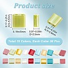 500Pcs 10 Colors 2-Hole Glass Seed Beads SEED-CN0001-03-2