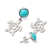 304 Stainless Steel Dangle Stud Earrings EJEW-JE06302-02-4