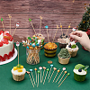 100Pcs Christmas Theme Disposable Bamboo Sticks AJEW-UN0002-64-4