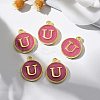 Golden Plated Alloy Enamel Charms X-ENAM-S118-08U-5