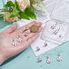 6 Pairs 2 Styles Alloy Baseball Stud Earring & Dangle Earring Sets EJEW-ME0001-18-3