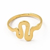 Ion Plating(IP) 304 Stainless Steel Snake Adjustable Ring for Women RJEW-B027-25G-2