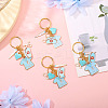 4Pcs Alloy Enamel Keychain KEYC-TAC00036-4