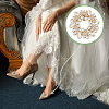 4Pcs 2 Styles Rectangle & Flower Brass Rhinestone Shoe Decorations AJEW-GA0006-93-5