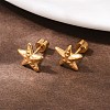 304 Stainless Steel Star Stud Earrings EJEW-I320-10G-3